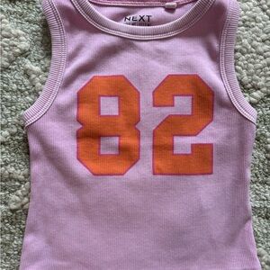 Next Kids Pink Tank Top with Orange Print